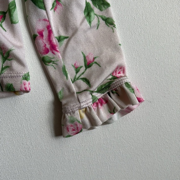 Janie and Jack Floral Long Sleeve Rashguard Top with Ruffle Details  - 2T - Picture 5 of 7
